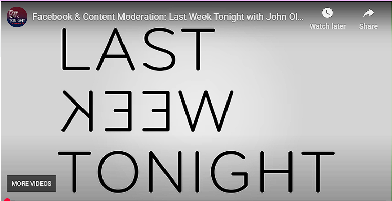 John Oliver content moderation